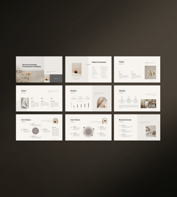 Business Strategy Presentation Template Preview 1