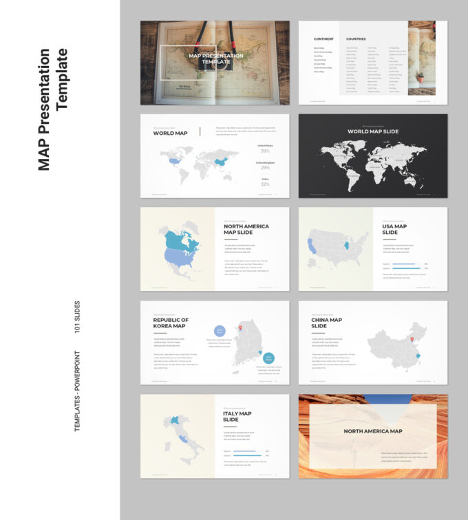 Maps PowerPoint Template Cover